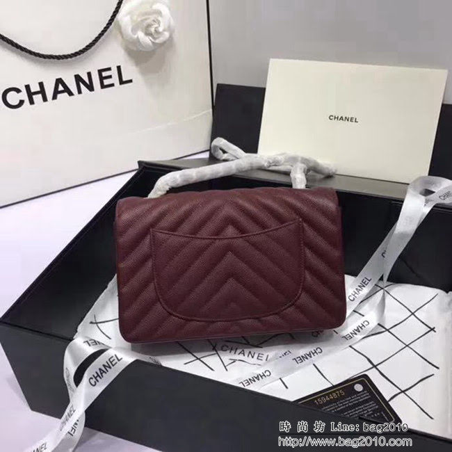 香奈兒CHANEL 升級版V線1116進口球紋皮肩背斜跨鏈條包 DSC1339